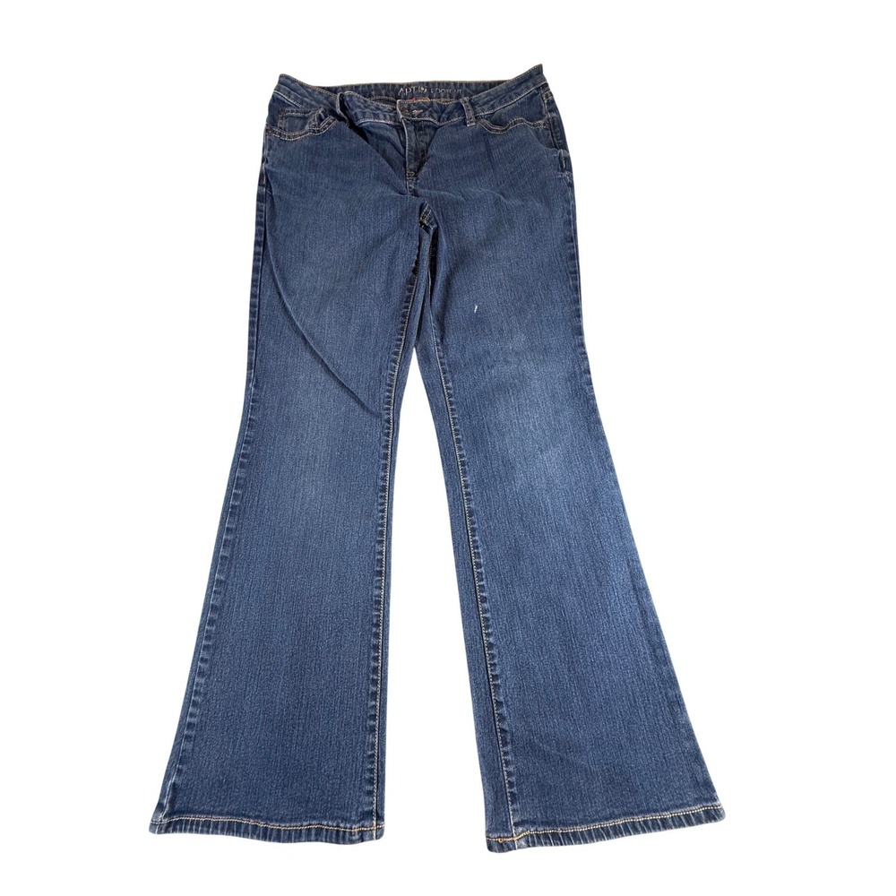 Apt 9 Bootcut Jeans Womens Size 12 Blue Denim Classic Casual Everyday - FLAW